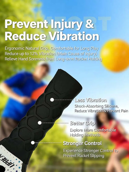 High Elastic Silicone Handle Cover for Pickleball Paddle Shock-Absorbing Grip Protective Accessory