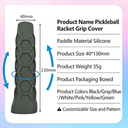 High Elastic Silicone Handle Cover for Pickleball Paddle Shock-Absorbing Grip Protective Accessory