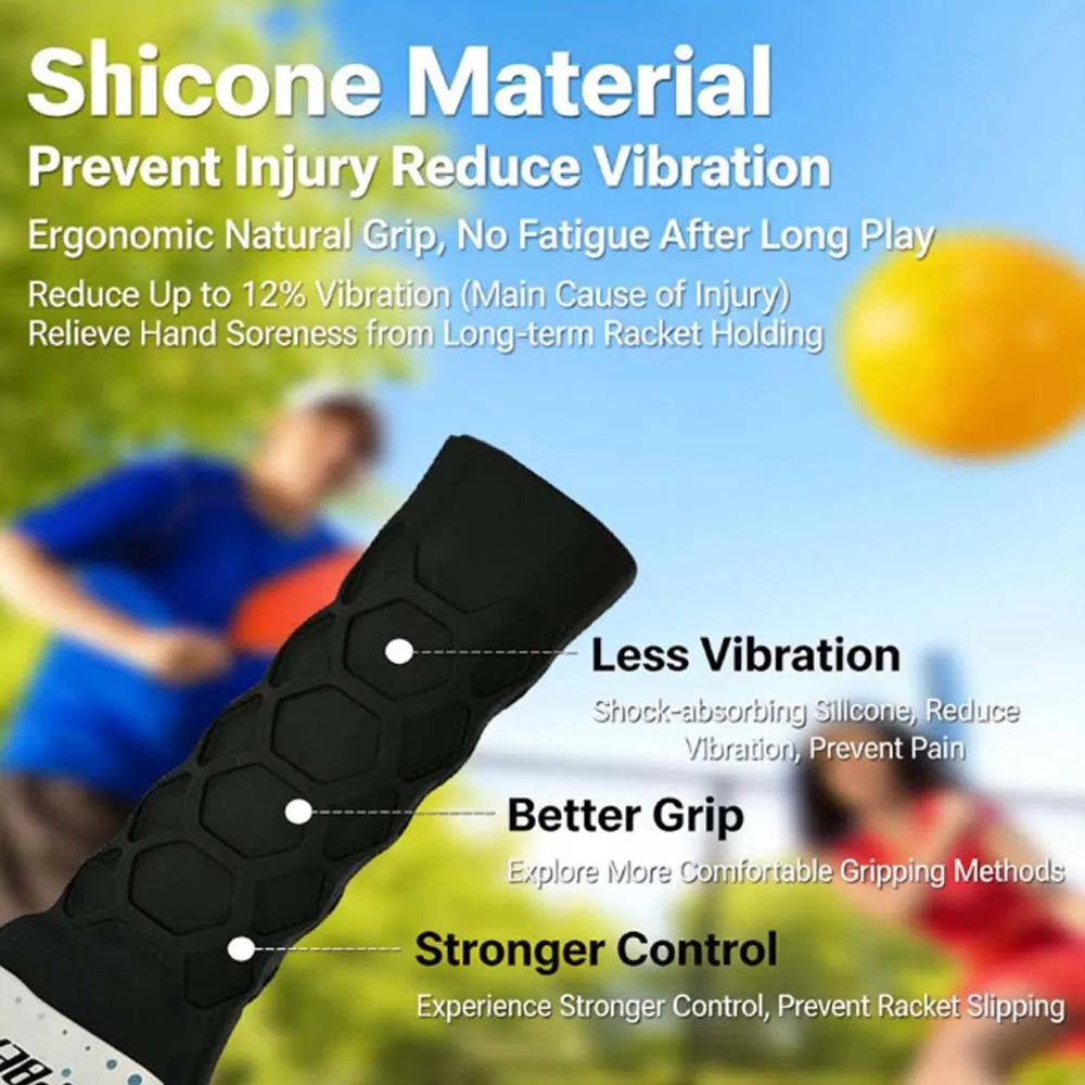 High Elastic Silicone Handle Cover for Pickleball Paddle Shock-Absorbing Grip Protective Accessory