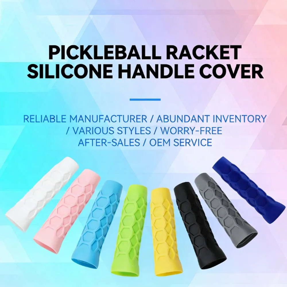 High Elastic Silicone Handle Cover for Pickleball Paddle Shock-Absorbing Grip Protective Accessory